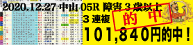 2020年12月27日-阪神05R-障害3歳以上未勝利-電脳競馬新聞3連単101,840円的中!!バナー