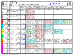 2021年02月14日-阪神09R-3歳500万下-電脳競馬新聞3連単223,290円的中!!出馬表pdf