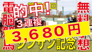01月09日-第56回-シンザン記念（GⅢ）電脳競馬新聞無料予想 ３連複3,680円的中！