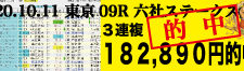 2020年10月11日-東京09R-六社ステークス-電脳競馬新聞3連複182,890円的中!!バナー