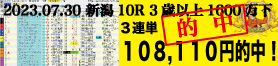 2023年07月30日-新潟10R-3歳以上1600万下-電脳競馬新聞-3連単108,110円的中!!バナー