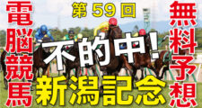 09月03日-第59回-新潟記念（GⅢ）電脳競馬新聞無料予想不的中