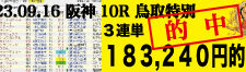 2023年09月16日-阪神10R-鳥取特別-電脳競馬新聞-3連単183,240円的中!!バナー