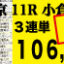 2024年02月18日-中京11R-小倉大賞典-電脳競馬新聞-3連単106,630円的中!!